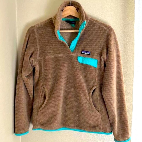 Patagonia Sweaters - Patagonia® Worn Wear Women's Re-Tool Snap-T® Pullover- Size Small Brown/Teal